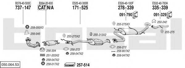 BOSAL 05006453 Система випуску ОГ