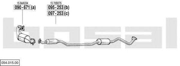 BOSAL 05401500 Система випуску ОГ