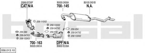 BOSAL 05801310 Система випуску ОГ