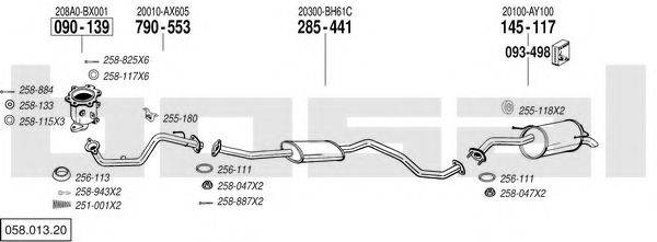 BOSAL 05801320 Система випуску ОГ