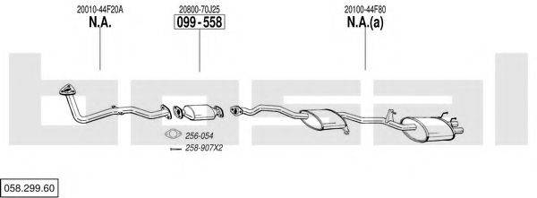 BOSAL 05829960 Система випуску ОГ