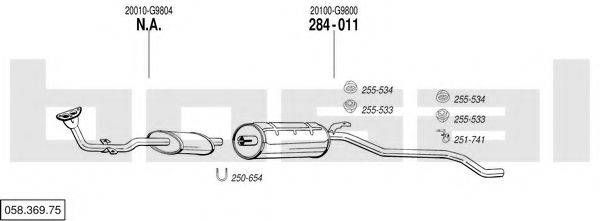 BOSAL 05836975 Система випуску ОГ