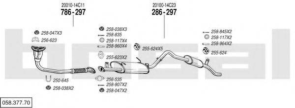 BOSAL 05837770 Система випуску ОГ