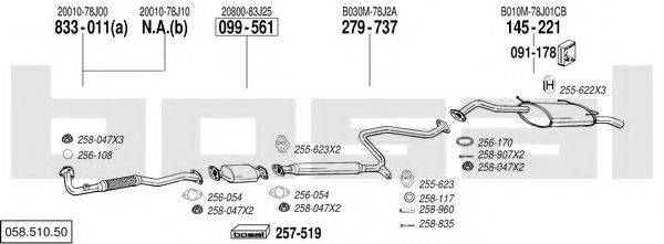 BOSAL 05851050 Система випуску ОГ