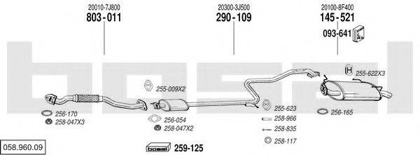 BOSAL 05896009 Система випуску ОГ