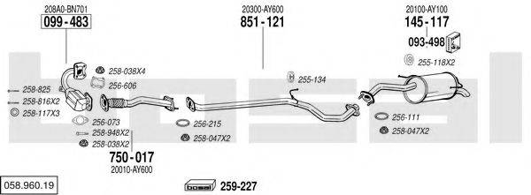 BOSAL 05896019 Система випуску ОГ