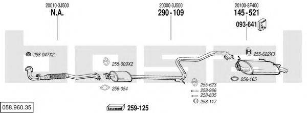 BOSAL 05896035 Система випуску ОГ