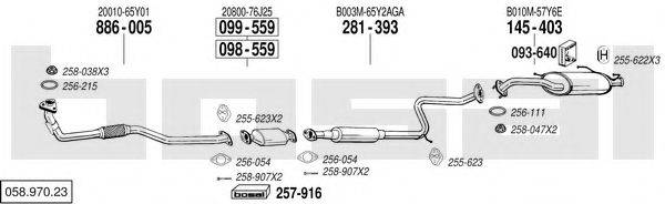 BOSAL 05897023 Система випуску ОГ