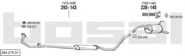 BOSAL 08427551 Система випуску ОГ