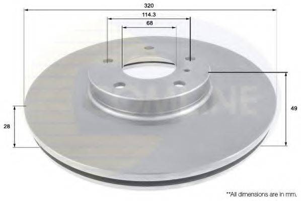 COMLINE ADC1238V гальмівний диск