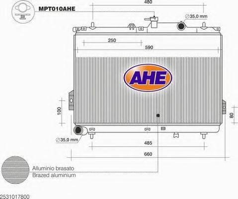 AHE 112049 Радіатор, охолодження двигуна