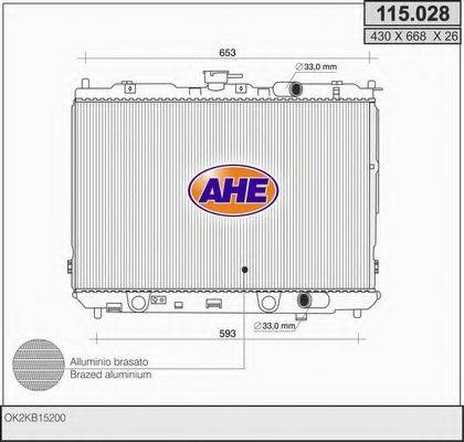 AHE 115028 Радіатор, охолодження двигуна