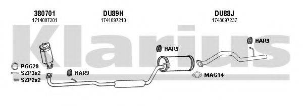 KLARIUS 300070U Система випуску ОГ