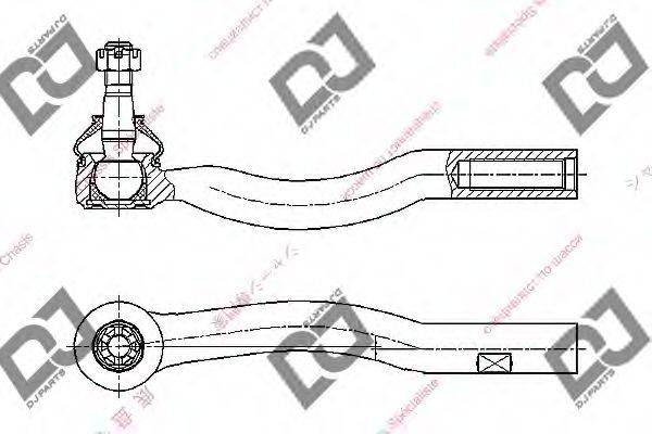 DJ PARTS DE1293 Наконечник поперечної кермової тяги