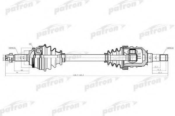 TOYOTA 43420-47012 Шарнірний комплект, приводний вал