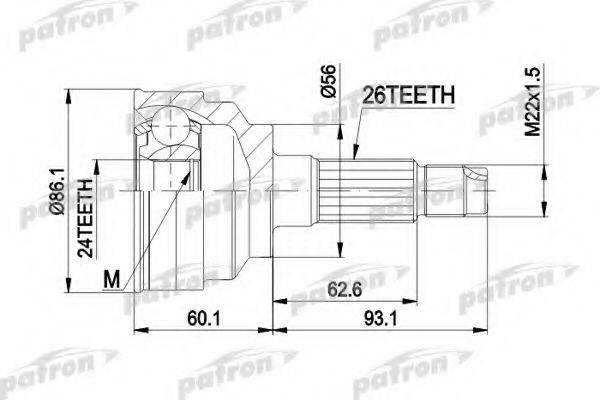 MAZDA FA1422510 Шарнірний комплект, приводний вал