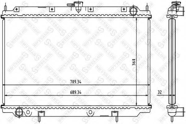 STELLOX 1025222SX Радіатор, охолодження двигуна