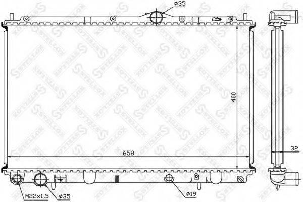 STELLOX 1025957SX Радіатор, охолодження двигуна