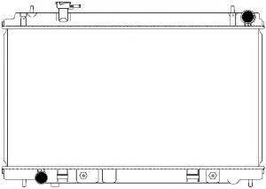 NISSAN 21410CD010 Радіатор, охолодження двигуна; Радіатор, Тяговий акумулятор