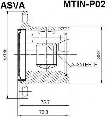 MITSUBISHI MR528714 Шарнірний комплект, приводний вал