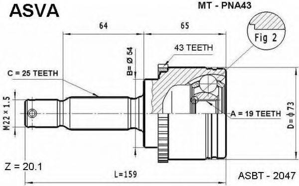 MITSUBISHI MR470226 Шарнір, приводний вал