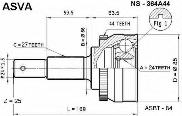 NISSAN 39100AV611 Приводний вал