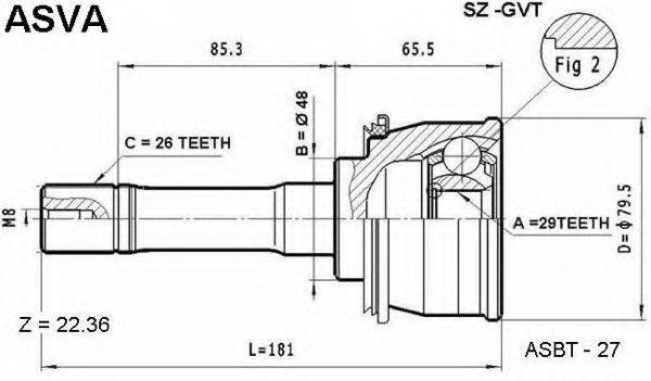 SUZUKI 4410165DA3 Приводний вал