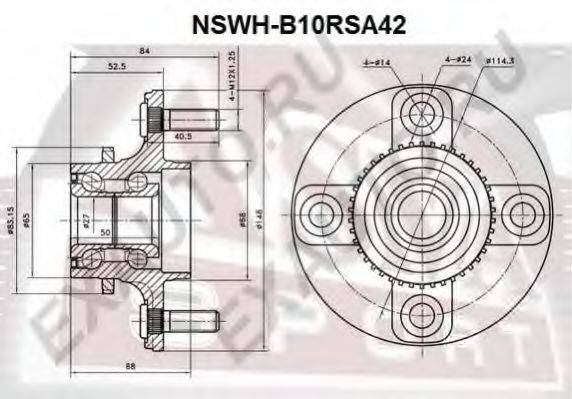 ASVA NSWHB10RSA42 Маточина колеса