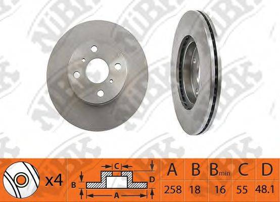 NIBK RN1483 гальмівний диск