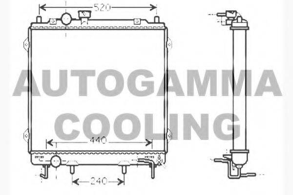 AUTOGAMMA 104647 Радіатор, охолодження двигуна