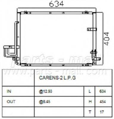 PARTS-MALL PXNCB021 Конденсатор, кондиціонер