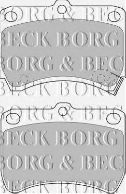 BORG & BECK BBP1553 Комплект гальмівних колодок, дискове гальмо