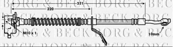 BORG & BECK BBH7629 Гальмівний шланг