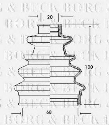 BORG & BECK BCB2040 Пильовик, приводний вал