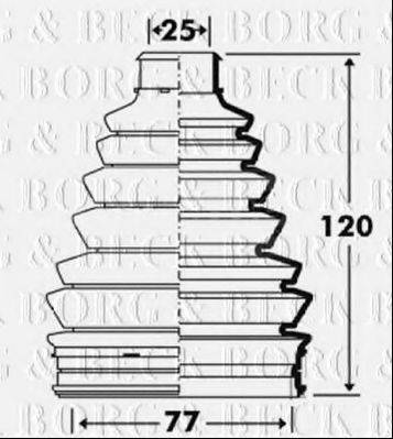 BORG & BECK BCB6104 Пильовик, приводний вал