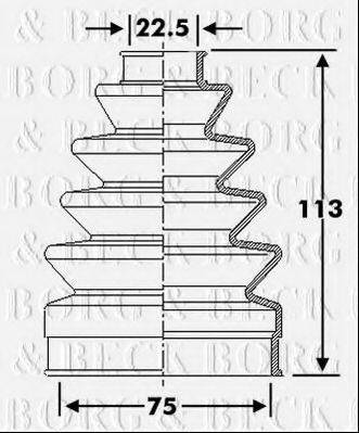 BORG & BECK BCB6275 Пильовик, приводний вал