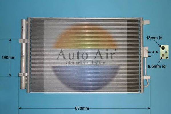 AUTO AIR GLOUCESTER 161429 Конденсатор, кондиціонер