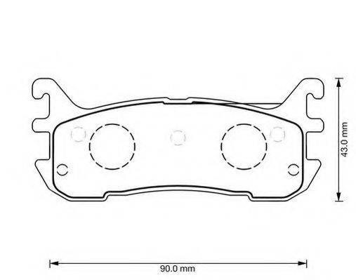 MAZDA BCYC2643ZB Комплект гальмівних колодок, дискове гальмо