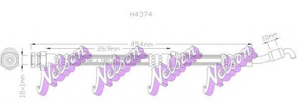 BROVEX-NELSON H4374 Гальмівний шланг