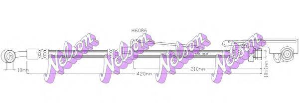 BROVEX-NELSON H6086 Гальмівний шланг