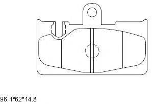 ASIMCO KD2752 Комплект гальмівних колодок, дискове гальмо