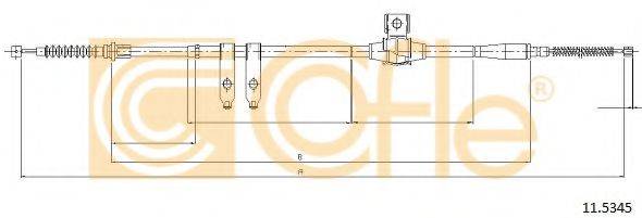 COFLE 115345 Трос, стоянкова гальмівна система