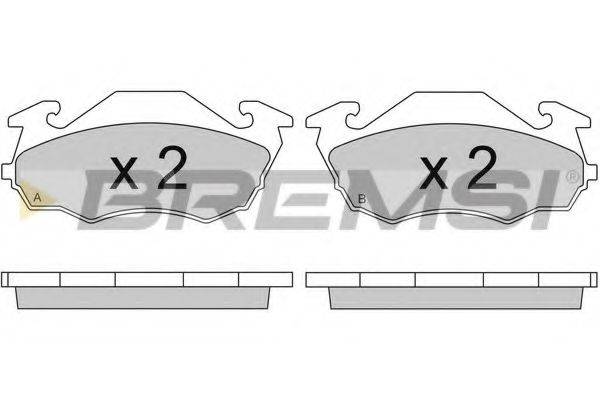 BREMSI BP2738 Комплект гальмівних колодок, дискове гальмо