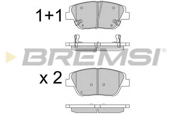 BREMSI BP3548 Комплект гальмівних колодок, дискове гальмо