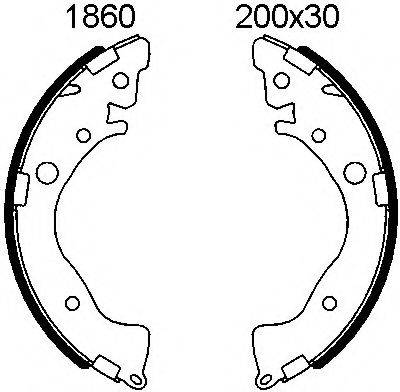 BSF 01860 Комплект гальмівних колодок