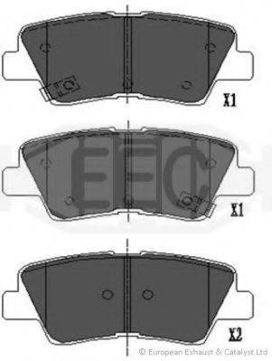 EEC BRP3001 Комплект гальмівних колодок, дискове гальмо