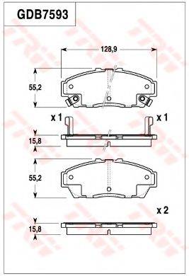 DR!VE+ DP1010100499 Комплект гальмівних колодок, дискове гальмо