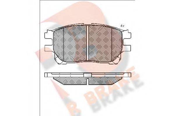 R BRAKE RB1671 Комплект гальмівних колодок, дискове гальмо