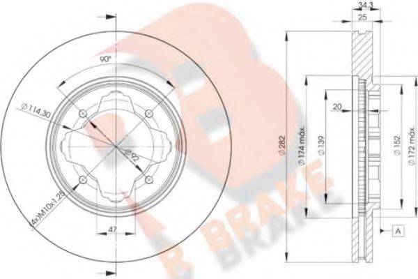 R BRAKE 78RBD22582