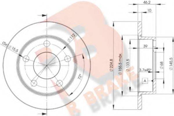 R BRAKE 78RBD23634